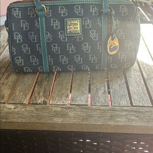 Dooney & Bourke Navy Monogram Satchel